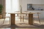 Hannah Home Mesa de comedor extensible de roble Cádiz, tablero de partículas con melamina, 180x75x90 cm, capacidad de carga 70 kg